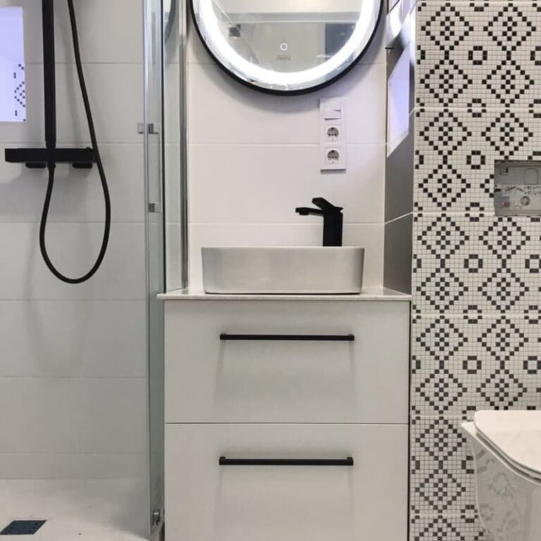 Тумба белая под умывальник на два ящика под заказ