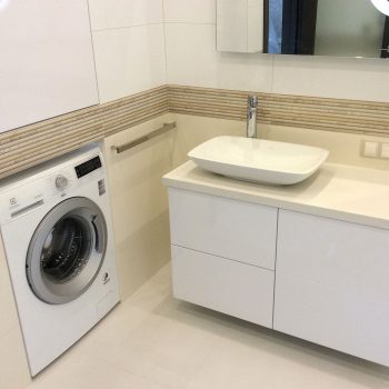 Тумба с накладным умывальником и стиральной машиной