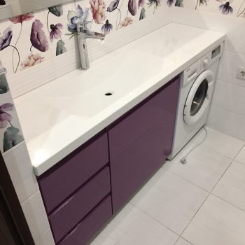 тумба с умывальником и стиральной машиной на заказ